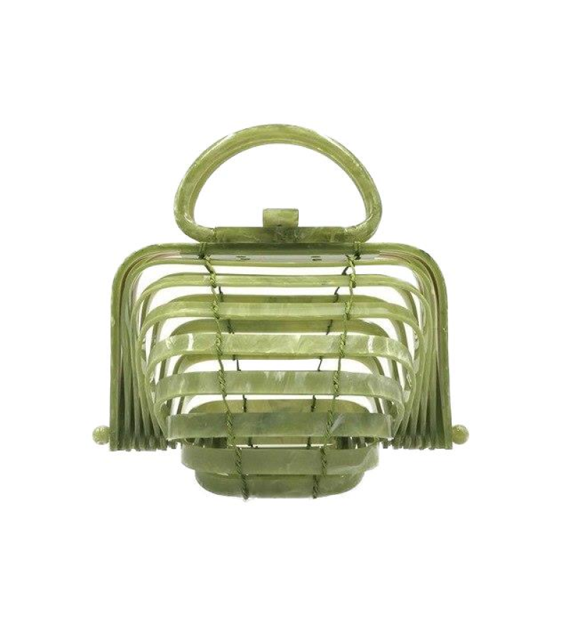 Lilli Mini Collapsible Acrylic Tote - Green - Bags