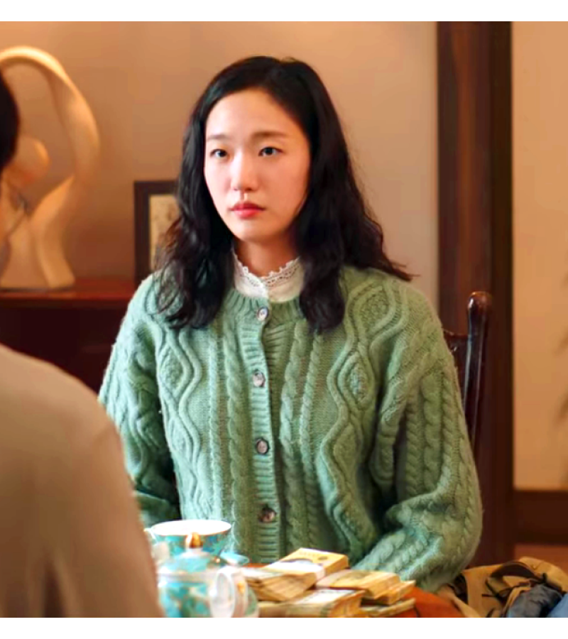 Little Women Oh In-Joo (Kim Go-Eun) Inspired Top 006 - ONE SIZE ONLY / Pale Mint Green - Cardigan