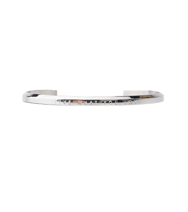 Live What You Love Inspirational Bracelet - Medium - 63 mm in diameter / Silver - Bracelet