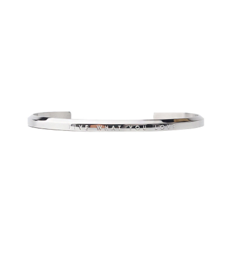 Live What You Love Inspirational Bracelet - Small - 53 mm in diameter / Silver - Bracelet
