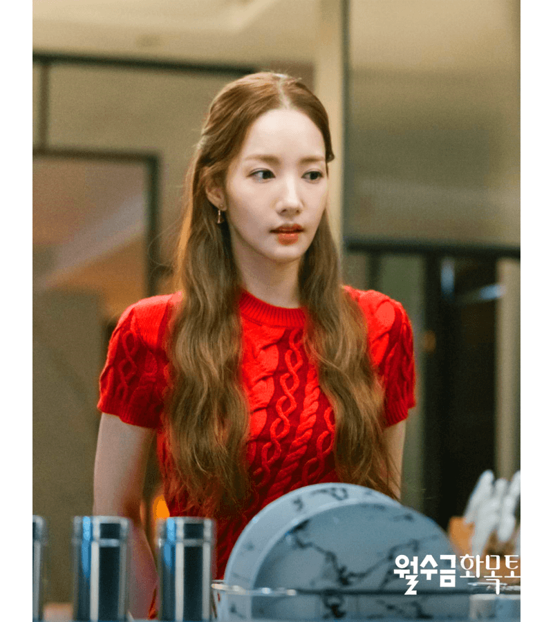 Love In Contract Choi Sang-eun (Park Min Young) Inspired Earrings 005 - ONE SIZE ONLY / Dark Red - Earrings