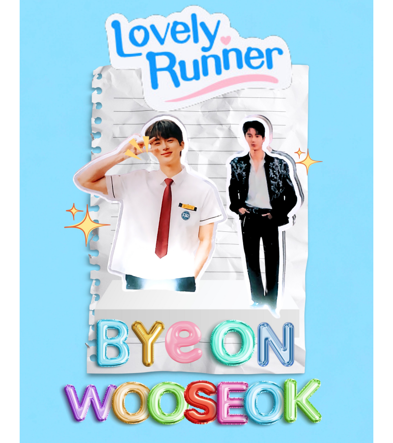 Lovely Runner Ryu Seon-jae (Byeon Woo-seok) Inspired Standee Plaque 002 - Small (9 CM x 3 CM) / Clear Acrylic Plaque / Self-Affixed