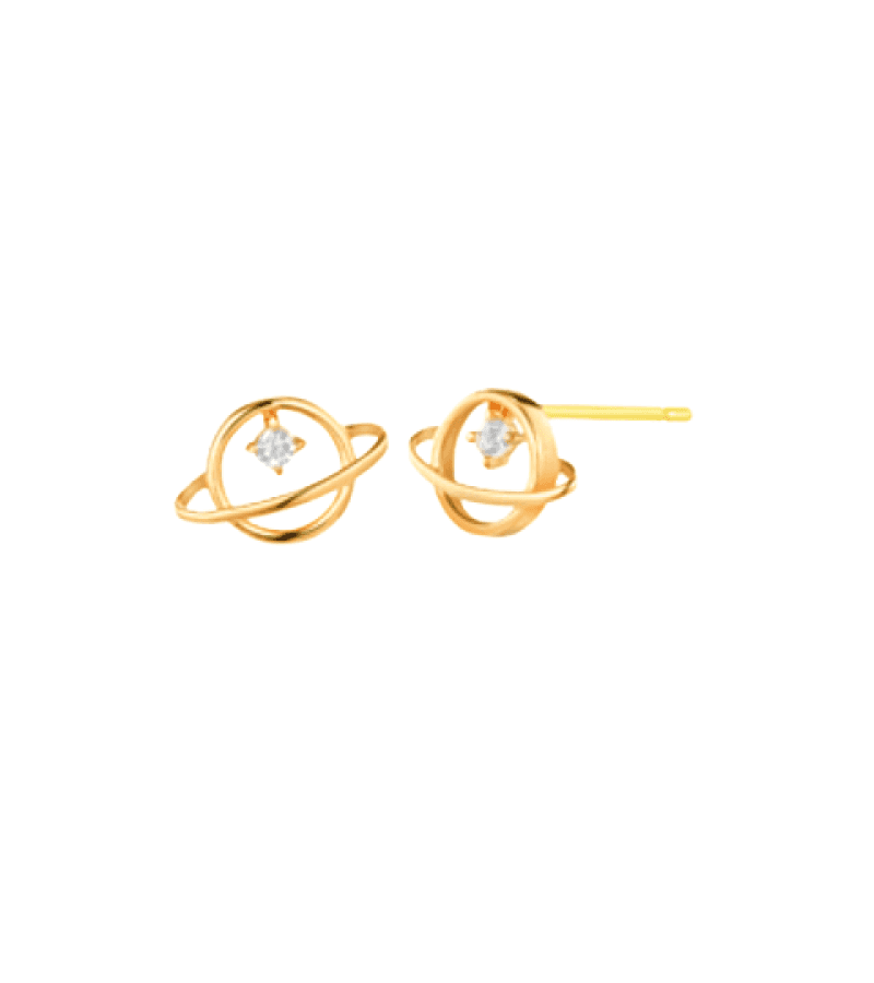 Jun Ji Hyun Inspired Earrings 007 - Ear Studs Only (No Necklace) / ONE SIZE ONLY / Gold - Earrings