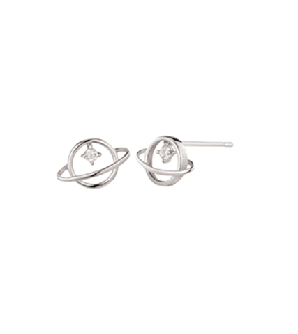 Jun Ji Hyun Inspired Earrings 007 - Ear Studs Only (No Necklace) / ONE SIZE ONLY / Silver - Earrings