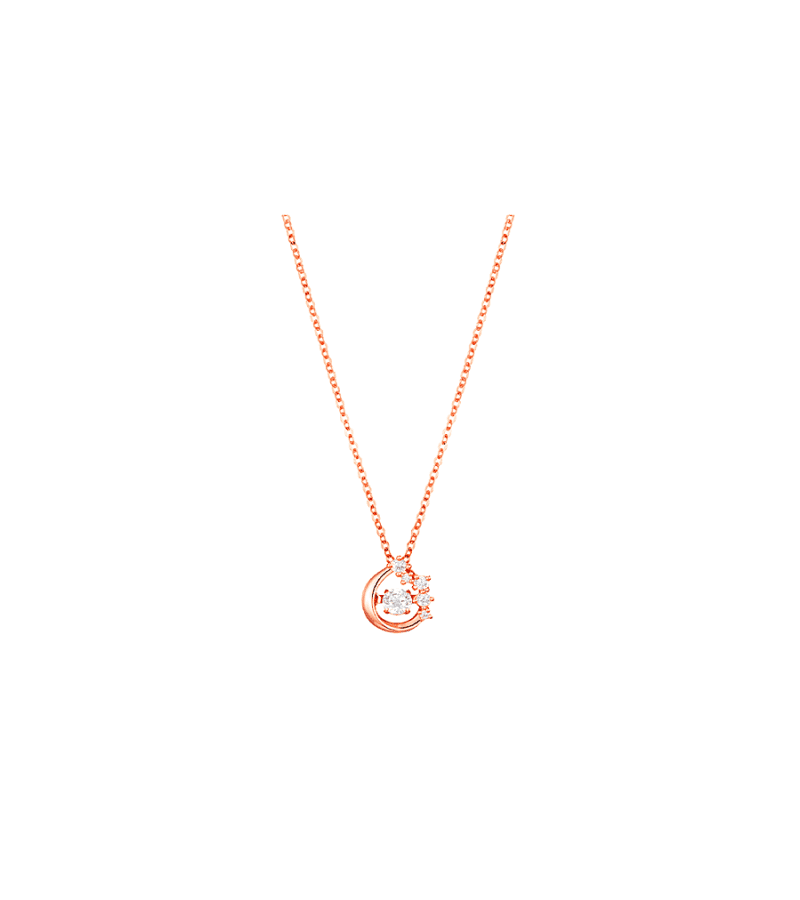 Jun Ji Hyun Inspired Necklace 007 - Necklace Only (No Earrings) / ONE SIZE ONLY / Rose Gold - Necklaces