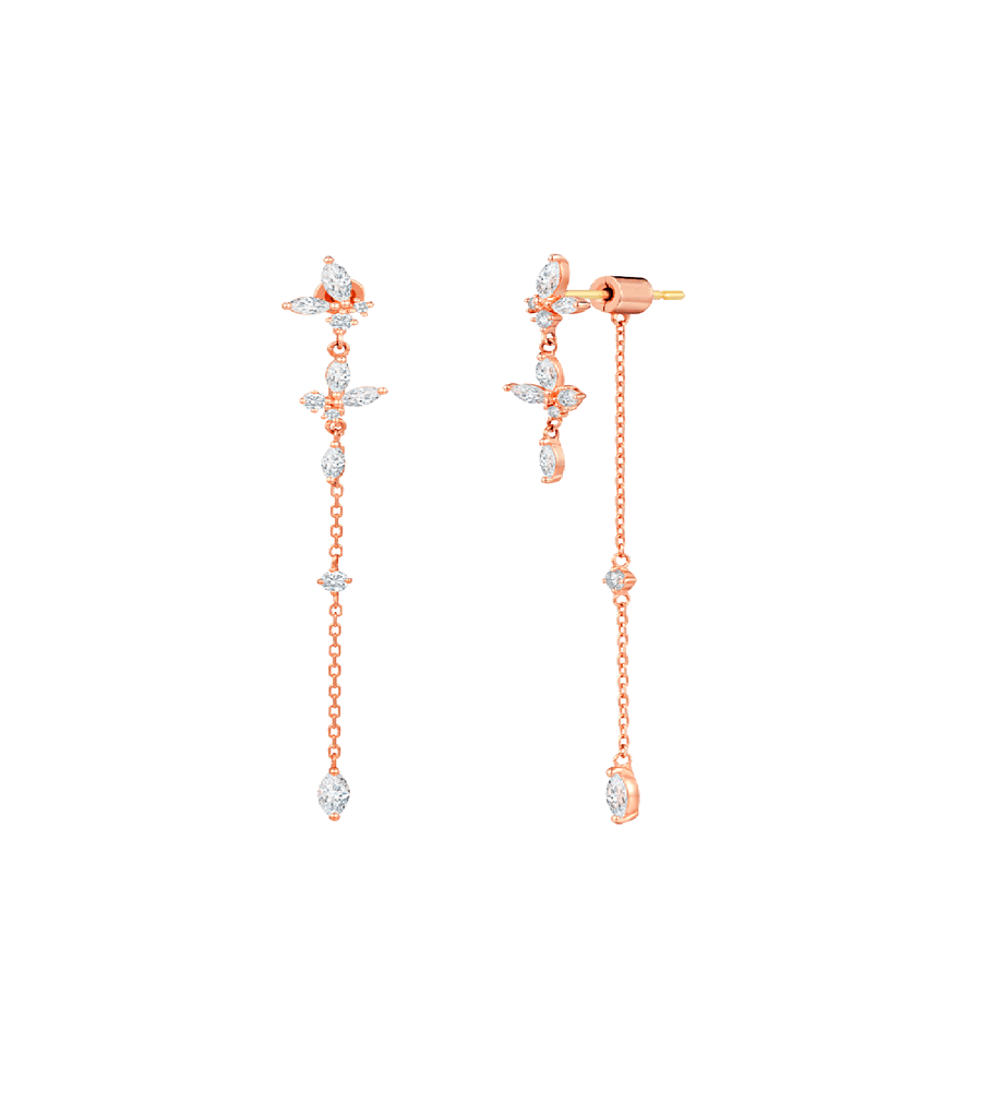 Jun Ji Hyun Inspired Necklace 009 - Matching Earrings Only / ONE SIZE ONLY / Rose Gold - Necklaces