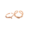 Jun Ji Hyun Inspired Ring 003 - Open-ended (Free Size) / A Set (2 Rings) / Rose Gold - Rings