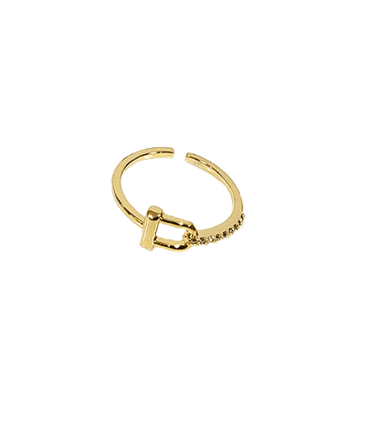 Mount Jiri / Jirisan Jun Ji Hyun Inspired Ring 008 - ONE SIZE ONLY / Open-ended (Free Size) / Gold - Rings