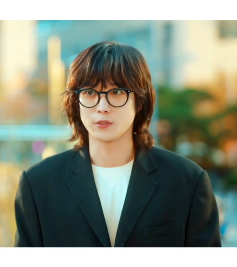 No Gain No Love Kim Ji-wook (Kim Young-dae) Inspired Glasses 001 - ONE SIZE ONLY / Black / Degree Lens - Eyeglasses