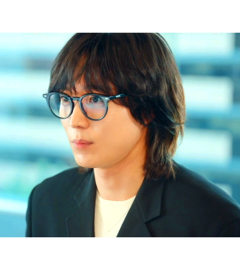 No Gain No Love Kim Ji-wook (Kim Young-dae) Inspired Glasses 001 - ONE SIZE ONLY / Black / Degree Lens - Eyeglasses