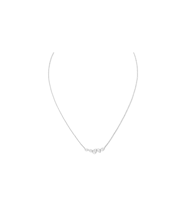 Now We Are Breaking Up Ha Young-Eun (Song Hye Kyo) Inspired Necklace 004 - ONE SIZE ONLY / Full White Synthetic Crystals / Silver - 