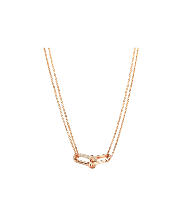Pandora: Beneath the Paradise Hong Tae-ra (Lee Ji-ah) Inspired Necklace 002 - ONE SIZE ONLY / Rose Gold / Contrasting Embellishments -