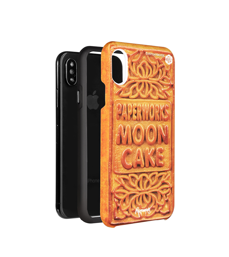 Paperworks Moon Cake iPhone Case - Black Soft Surface Material / iPhone X - iPhone Case