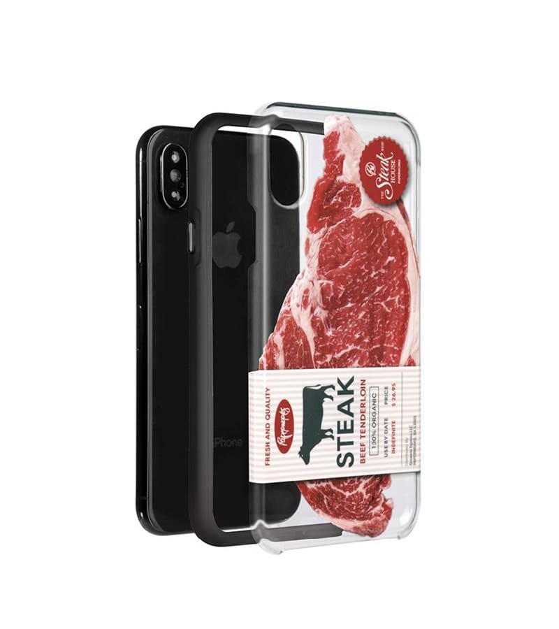 Paperworks Steak iPhone Case - Black Soft Surface Material / iPhone 7 - iPhone Case
