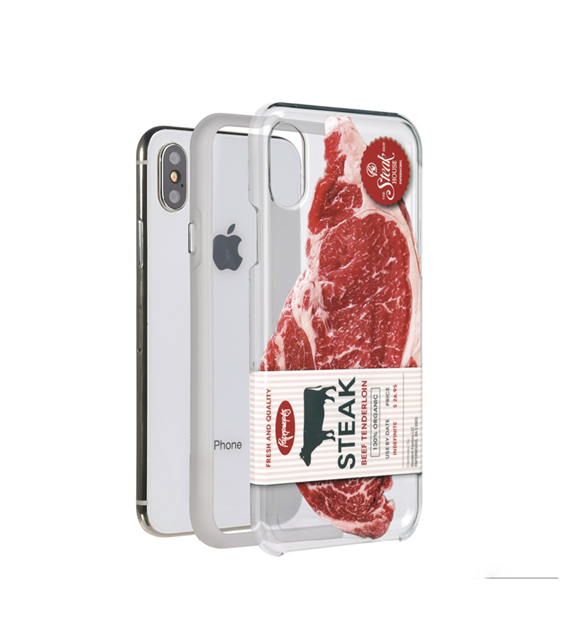 Paperworks Steak iPhone Case - White Soft Surface Material / iPhone 7 - iPhone Case