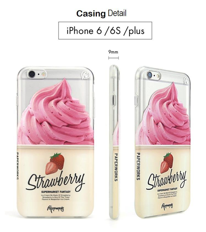 Paperworks Strawberry Froyo iPhone Case - iPhone Case