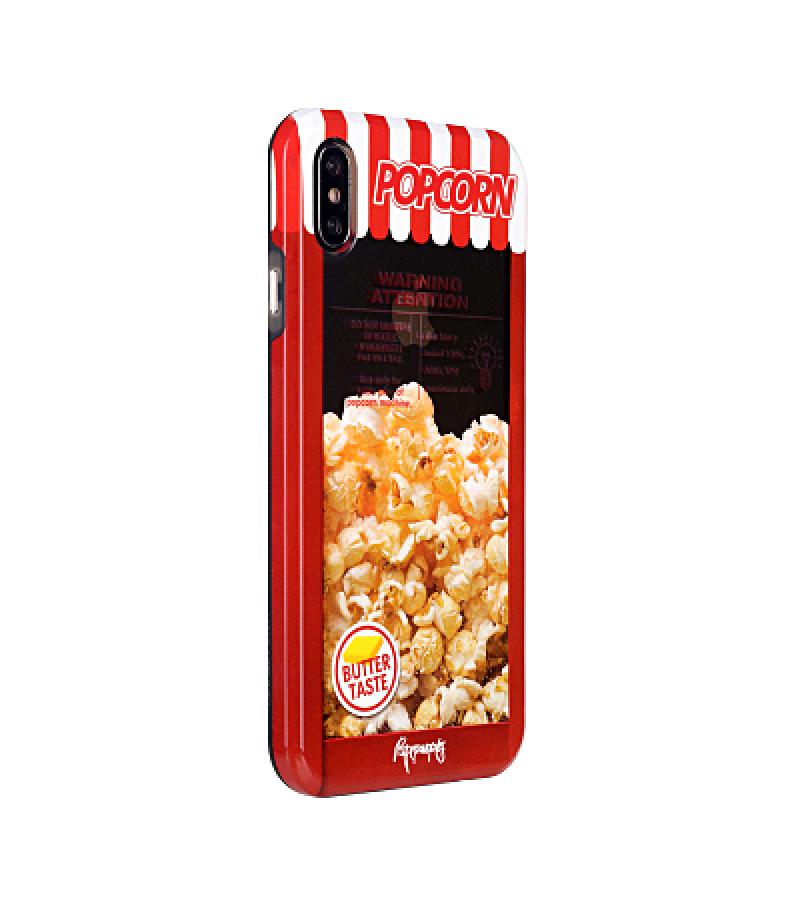 Paperworks® Popcorn iPhone X Case - Black Soft Surface Material / iPhone XS Max - iPhone Case