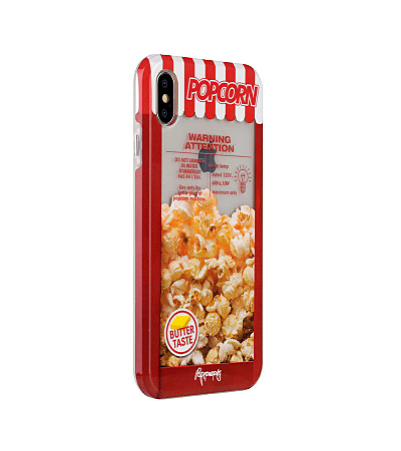 Paperworks® Popcorn iPhone X Case - White Soft Surface Material / iPhone XS Max - iPhone Case