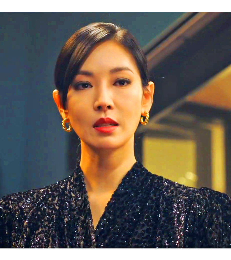 Penthouse 2 Cheon Seo-jin (Kim So-yeon) Inspired Earrings 006 - ONE SIZE ONLY / Gold - Earrings