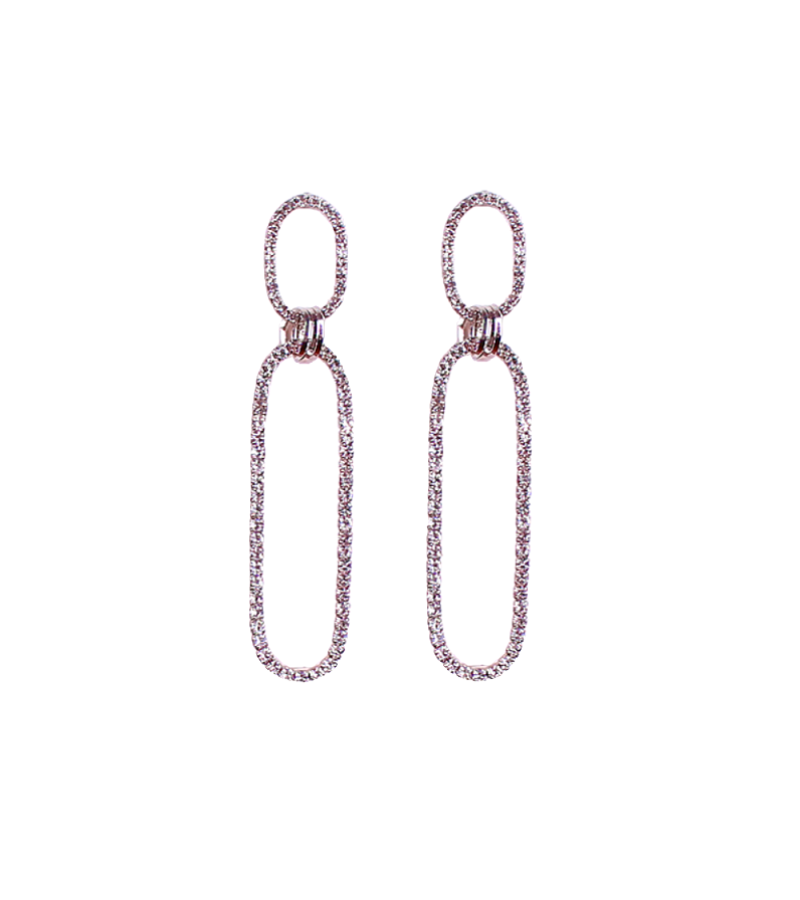 Penthouse 2 Cheon Seo-jin (Kim So-yeon) Inspired Earrings 008 - ONE SIZE ONLY / With Silver Rings In the Middle - Earrings