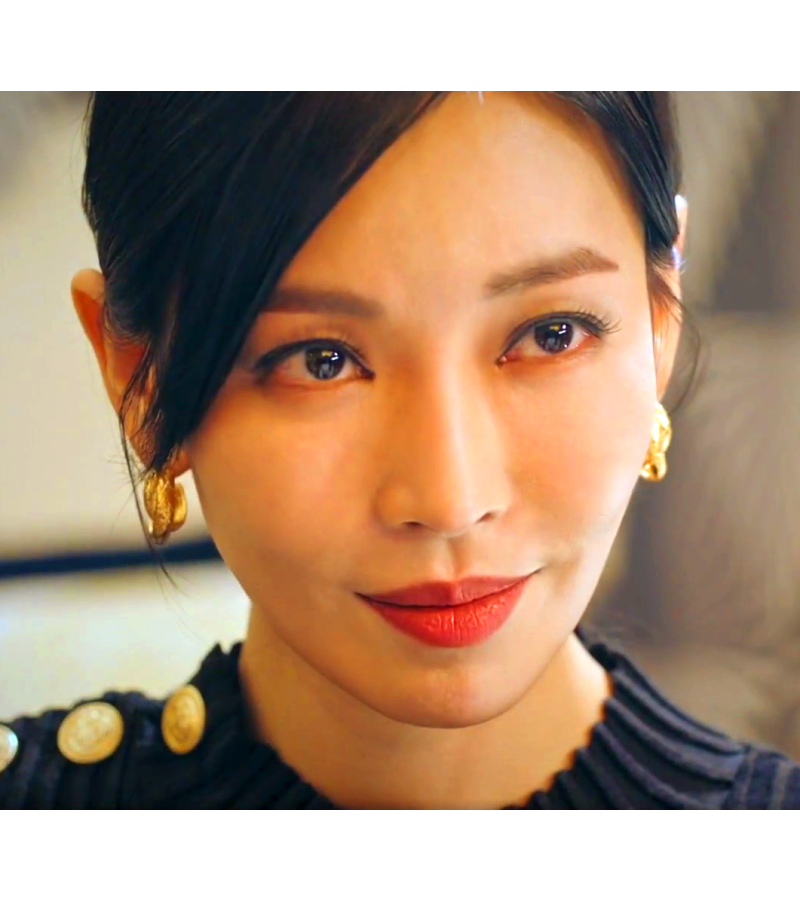 Penthouse 2 Cheon Seo-jin (Kim So-yeon) Inspired Earrings 020 - ONE SIZE ONLY / Gold - Earrings