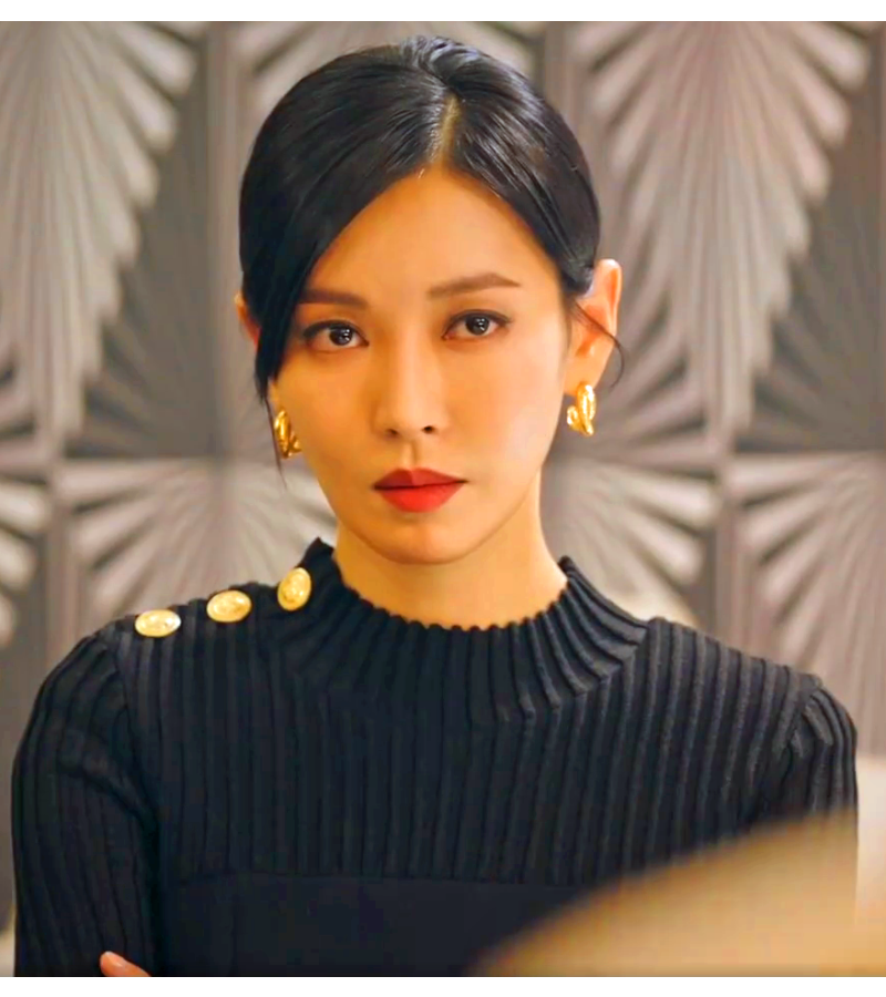 Penthouse 2 Cheon Seo-jin (Kim So-yeon) Inspired Earrings 020 - ONE SIZE ONLY / Gold - Earrings
