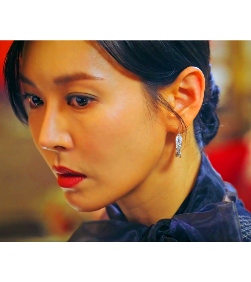 Penthouse 2 Cheon Seo-jin (Kim So-yeon) Inspired Earrings 023 - ONE SIZE ONLY / Silver - Earrings
