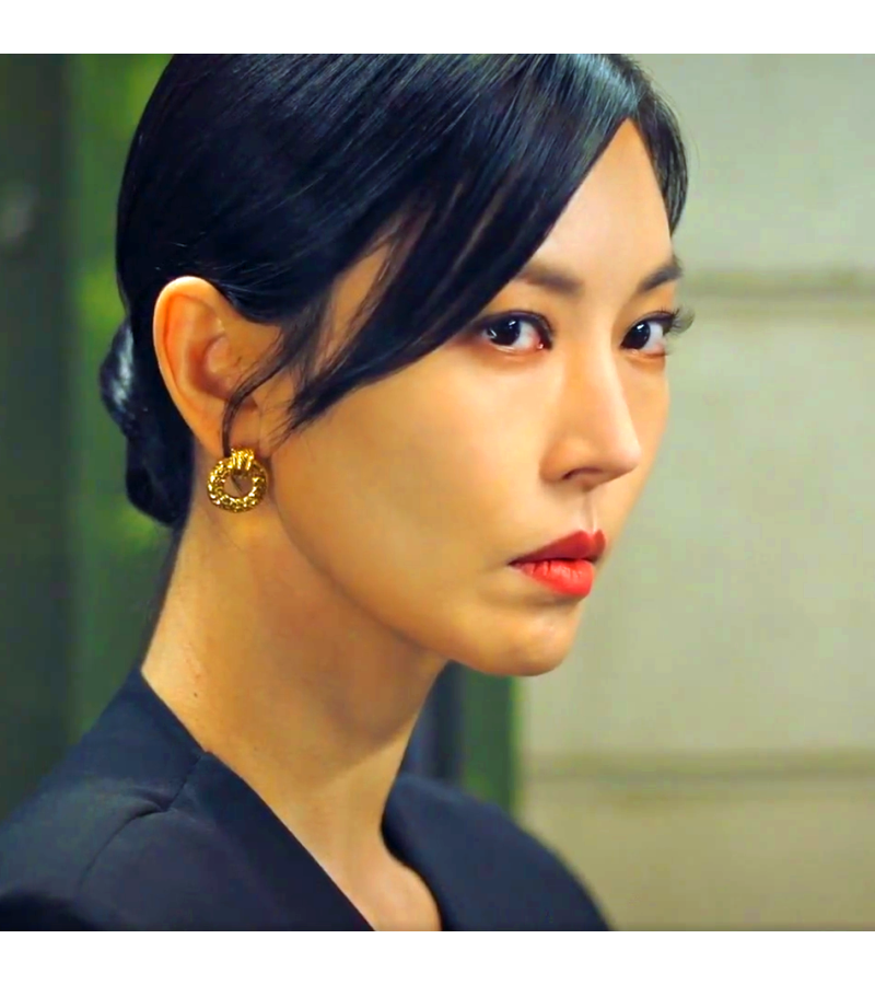 Penthouse 2 Cheon Seo-jin (Kim So-yeon) Inspired Earrings 025 - ONE SIZE ONLY / Gold - Earrings