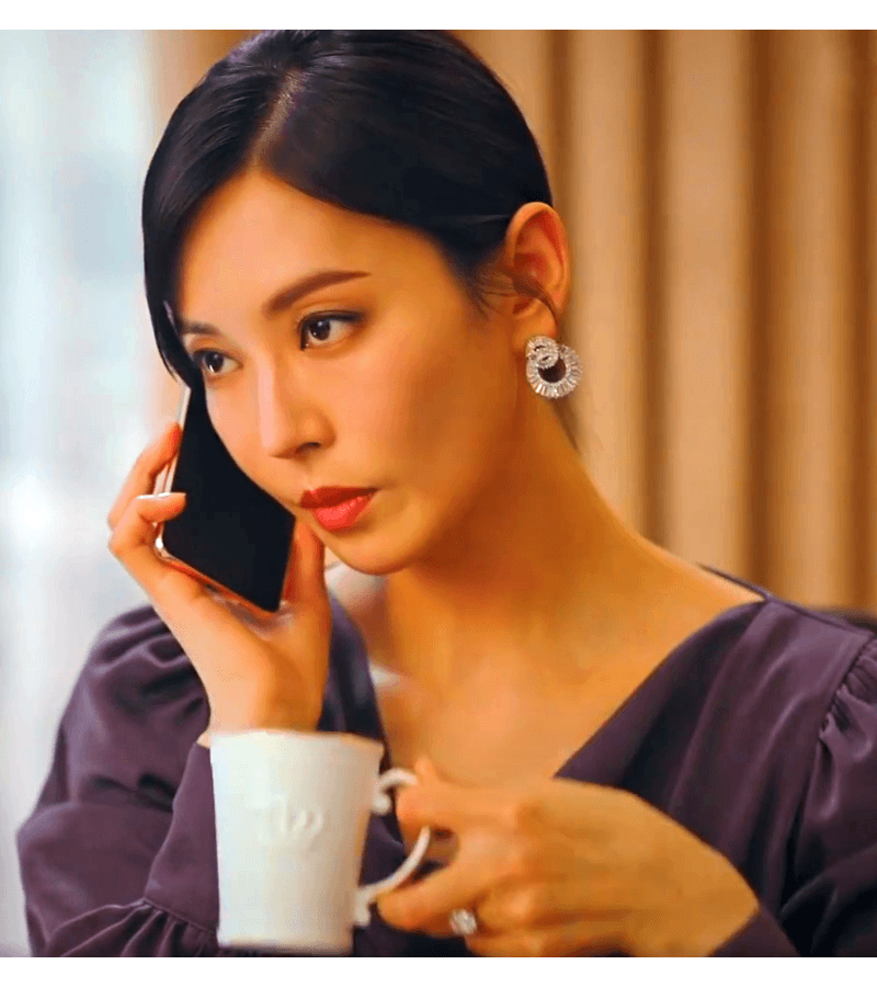 Penthouse 2 Cheon Seo-jin (Kim So-yeon) Inspired Earrings 026 - ONE SIZE ONLY / Silver - Earrings