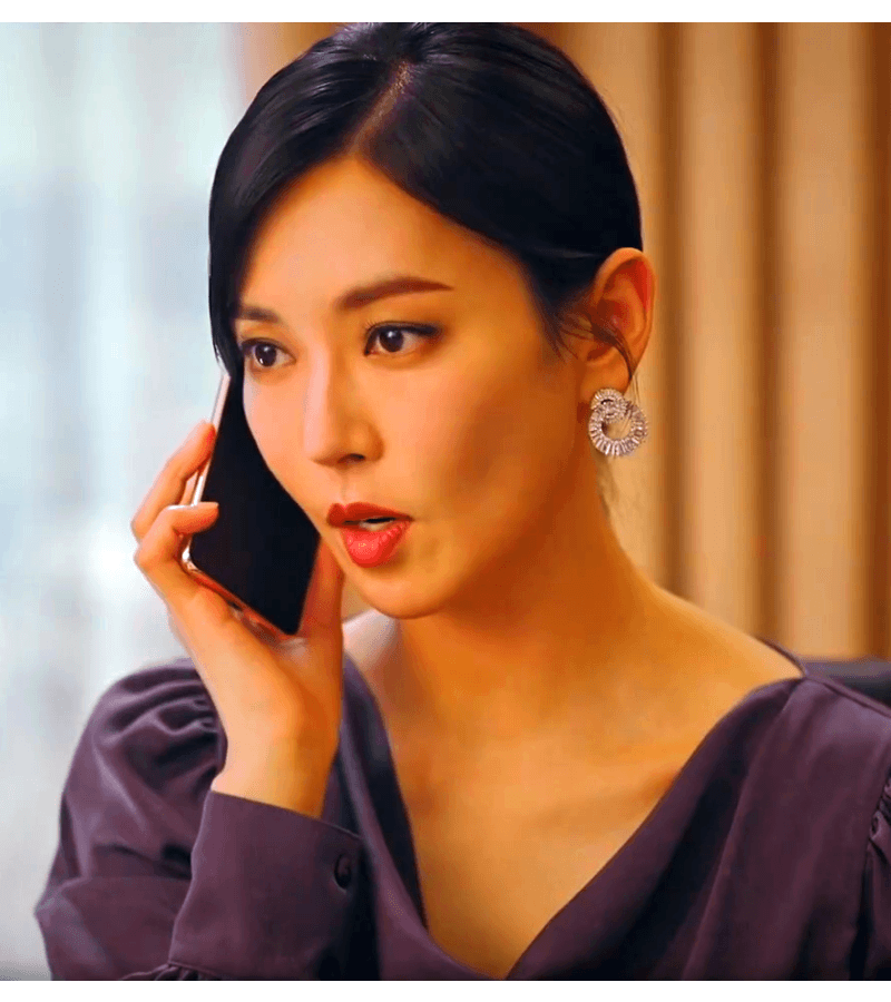 Penthouse 2 Cheon Seo-jin (Kim So-yeon) Inspired Earrings 026 - ONE SIZE ONLY / Silver - Earrings