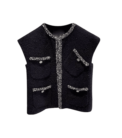 Penthouse 3 Shim Su-ryeon (Lee Ji-ah) Inspired Vest 001 - S / Black / Dispatched only in 10 working days’ time - Vests
