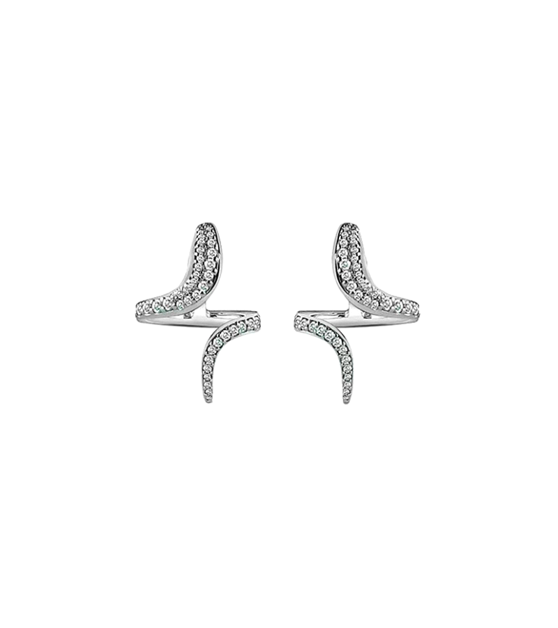 Penthouse Lee Ji-ah Inspired Earrings 007 - ONE SIZE ONLY / Silver - Earrings