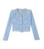 Perfect Crown Seong Hui-ju (IU) Inspired Top and Skirt Set 001 - Crop Top Only (No Skirt) / Asian Petite Size S (Normal Size XS) / Pale
