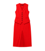 Perfect Crown Seong Hui-ju (IU) Inspired Vest Top + Skirt Set 001 - Asian Petite Size S (Normal Size XS) / Scarlet Red - Outfit Sets