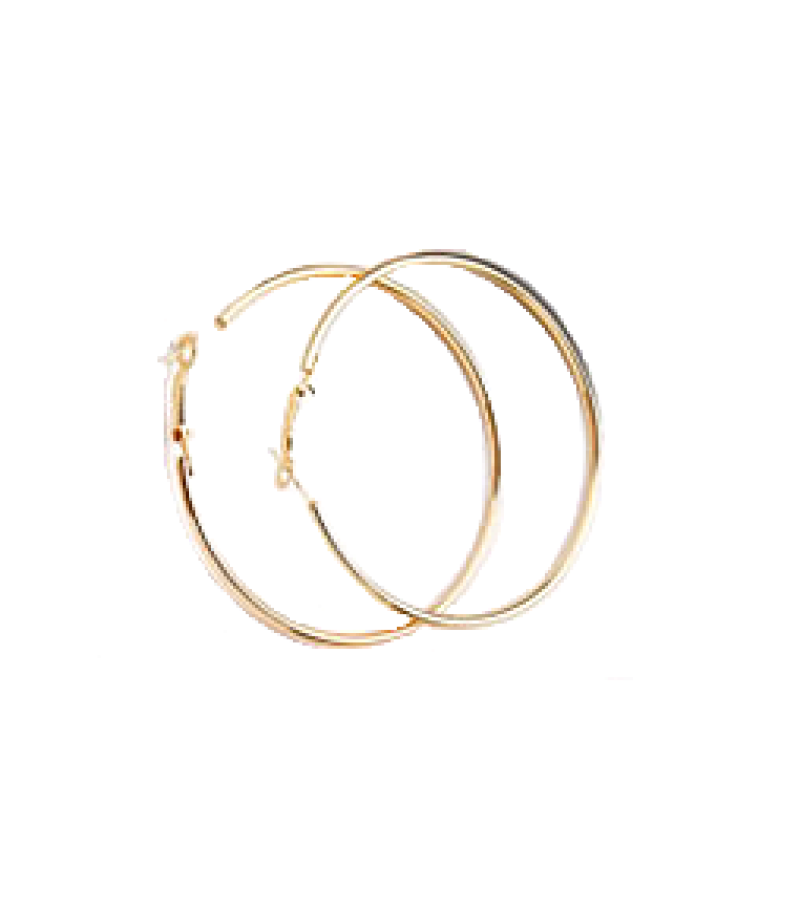 Search: WWW Lee Da Hee Inspired Earrings 007 - 6 cm in diameter / Gold - Earrings