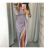 Side Slit Wrap Dress - Champagne / 2XL - Dresses