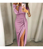 Side Slit Wrap Dress - Pink / 2XL - Dresses