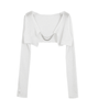 Single’s Inferno 2 Choi Seo-Eun Inspired Cropped Cardigan 001 - ONE SIZE ONLY / White - Coats