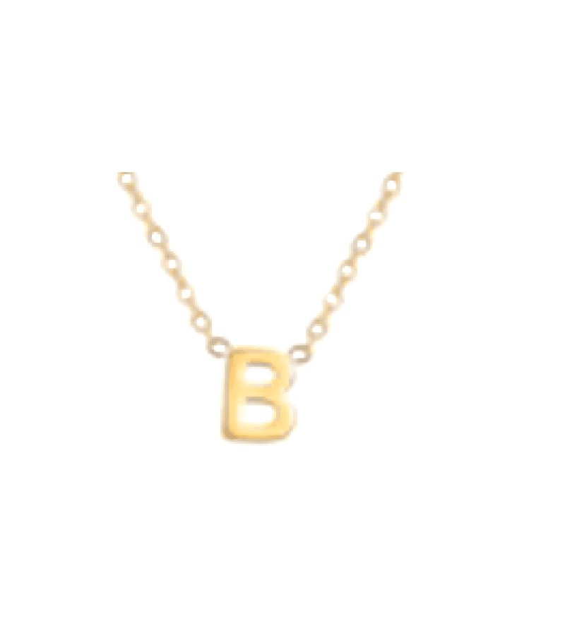 Single’s Inferno 2 Park Se-Jeong Inspired Alphabet Necklace - ONE SIZE ONLY / Gold / B - Necklaces