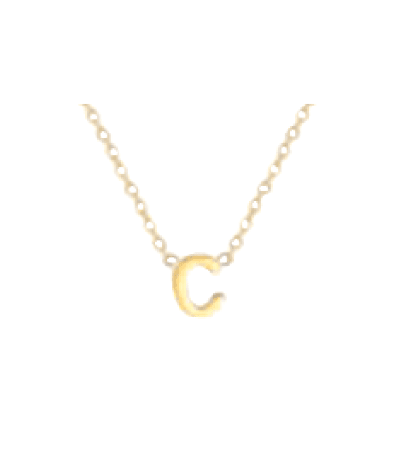 Single’s Inferno 2 Park Se-Jeong Inspired Alphabet Necklace - ONE SIZE ONLY / Gold / C - Necklaces