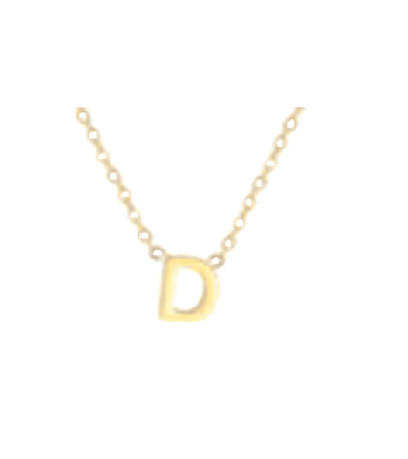Single’s Inferno 2 Park Se-Jeong Inspired Alphabet Necklace - ONE SIZE ONLY / Gold / D - Necklaces