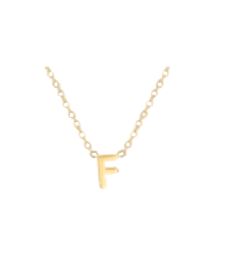 Single’s Inferno 2 Park Se-Jeong Inspired Alphabet Necklace - ONE SIZE ONLY / Gold / F - Necklaces