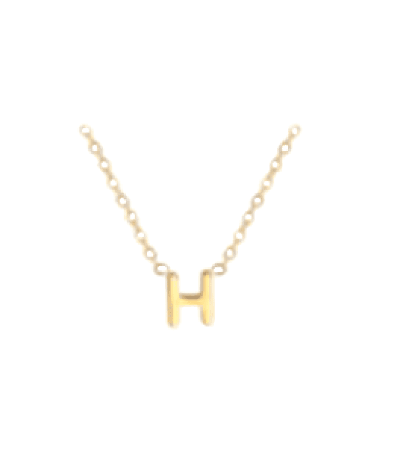 Single’s Inferno 2 Park Se-Jeong Inspired Alphabet Necklace - ONE SIZE ONLY / Gold / H - Necklaces