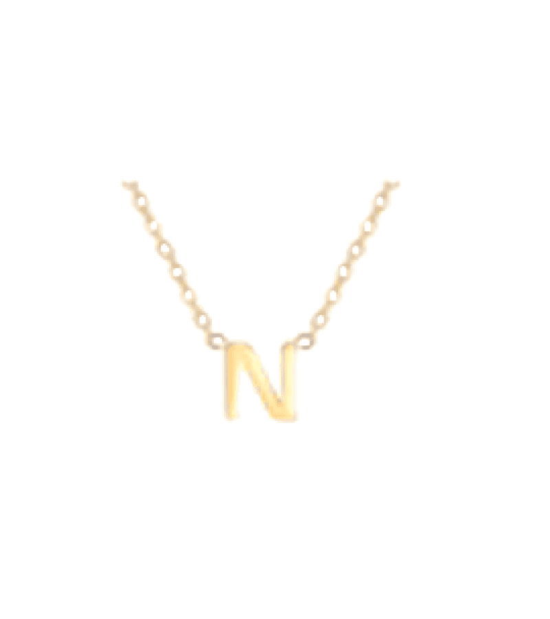 Single’s Inferno 2 Park Se-Jeong Inspired Alphabet Necklace - ONE SIZE ONLY / Gold / N - Necklaces