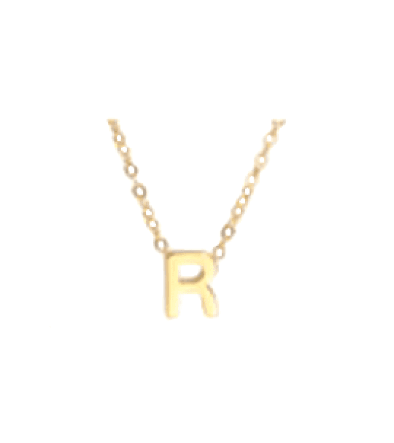 Single’s Inferno 2 Park Se-Jeong Inspired Alphabet Necklace - ONE SIZE ONLY / Gold / R - Necklaces