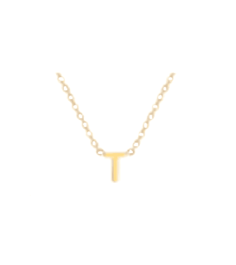 Single’s Inferno 2 Park Se-Jeong Inspired Alphabet Necklace - ONE SIZE ONLY / Gold / T - Necklaces