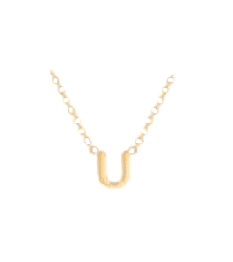 Single’s Inferno 2 Park Se-Jeong Inspired Alphabet Necklace - ONE SIZE ONLY / Gold / U - Necklaces