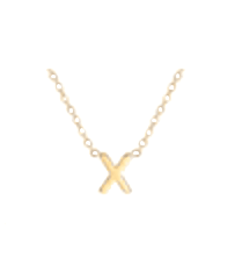 Single’s Inferno 2 Park Se-Jeong Inspired Alphabet Necklace - ONE SIZE ONLY / Gold / X - Necklaces