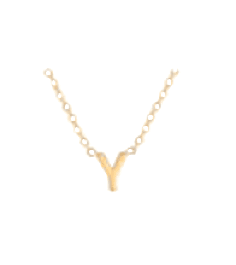 Single’s Inferno 2 Park Se-Jeong Inspired Alphabet Necklace - ONE SIZE ONLY / Gold / Y - Necklaces