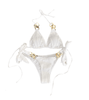 Single’s Inferno 3 Inspired Bikini 003 - Asian Petite Size S (Normal Size XS) / White - Swimsuits
